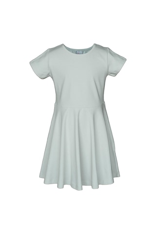 Lovetti Duman Gri Kız Çocuk Düz Basic Kısa Kol Elbise 9560G034 Gri