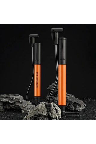 Ranyeek West Bıkıng Portatif Bisiklet Pompası, Bisiklet Ve Basketbol Topu Şişirme, 90psı, Turuncu Turuncu