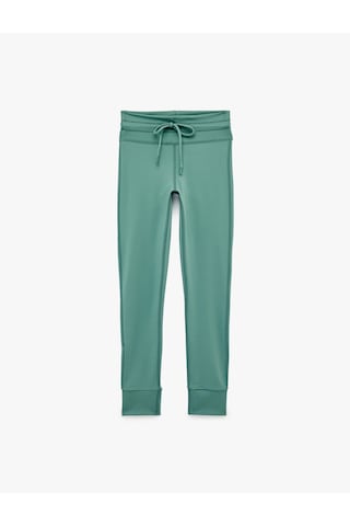 Koton Yüksek Bel Slim Fit Bağcıklı Spor Tayt Yeşil 6sak40182nk