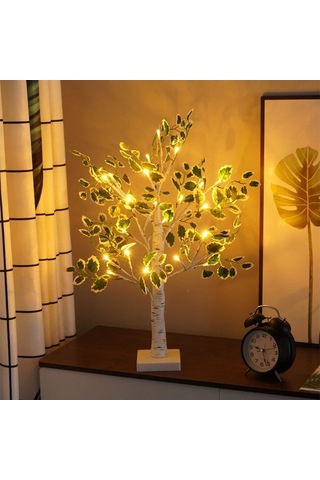 Besthome1 60cm Kahverengi Ağaç Işığ, Soğuk Beyaz, Mutfak & Oda Dekoru, Noel Partisi, Kolay Kurulum, Led Enerji Tasarruflu Diğer