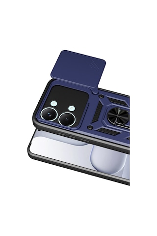 Newface - 503 - Xiaomi Poco X8 Pro Max Pars Lens Yüzüklü Silikon - Csmo-tex - - Lacivert