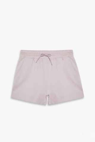 Soft&Basic Kadın Rahat Kalıp Cepli Beli Lastikli Kısa Paça Mavi Şort Pembe
