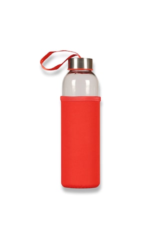 500 Ml Cam Matara Açık Kırmızı