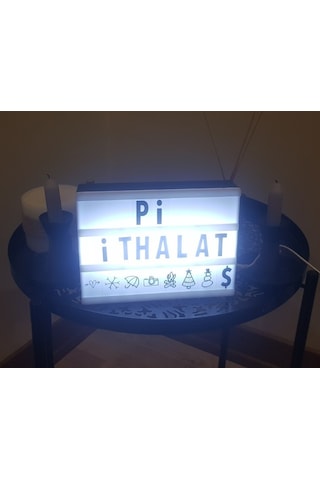 Cinematic Harflerle Işıklı Mesaj Veren Light Box Led Pano A4 76714459