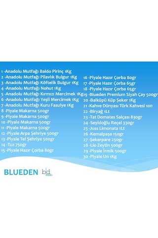 Blueden Ramazan Erzak Kolisi 30'lu No: 1