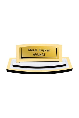Beyaz Ahşap Masa İsimliği Bk03