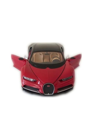 Bugatti Chiron 1/24-27 Ölçek Kırmızı-siyah Model Oyuncak Araba
