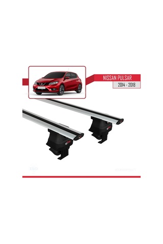 Nissan Pulsar 2014-2018 Arası İle Uyumlu Ace-4 Ara Atkı Tavan Barı Gri