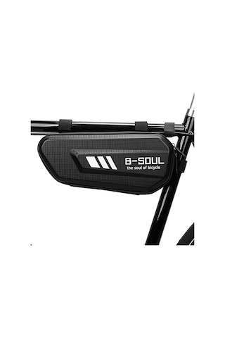 B-soul Su Geçirmez Bisiklet Üçgen Çanta Sert Kabuk Bisiklet -siyah