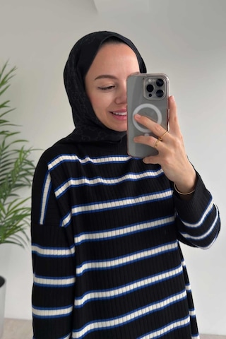 Kahijab Lady Triko Tunik - Siyah/saks Siyah