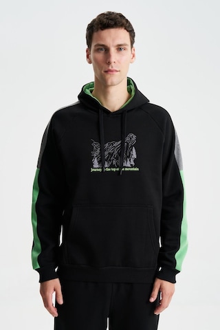 AR-MA Arma Erkek Regular Fit Baskılı Reglan Kollu Kanguru Cepli Kapüşonlu Sweatshirt 001