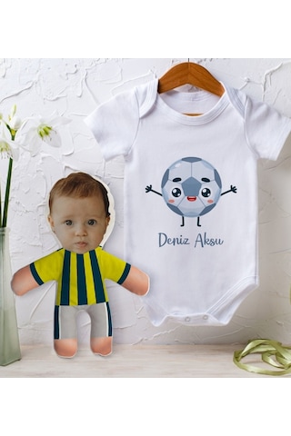 Bitmeyenkartus Bk Kids Kişiye Özel Fotoğraflı Bebek Yastık Ve Bebek Body Zıbın H (550905856) Çok Renkli