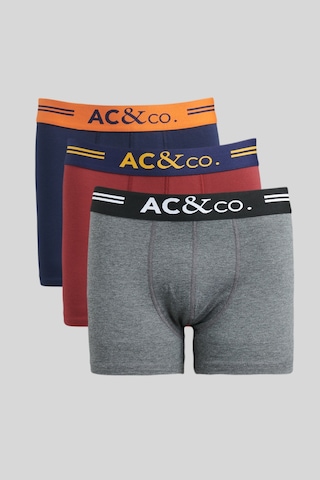Ac&Co / Altınyıldız Classics Erkek Lacı-Bordo-Antrasıt 3'Lü Boxer Paketi