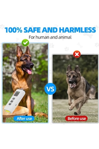 Willowhaven 2025 Usb Şarjlı Portakal Köpek Havlama Önleyici Ses Dalgası Flaş Işık