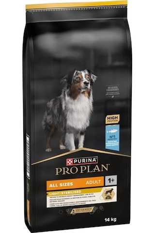 Purina Pro Plan All Size Beyaz Balıklı Kısırlaştırılmış Light Yetişkin Köpek Maması 14 KG Purina Pro Plan All Size Beyaz Balıklı Kısırlaştırılmış Light Yetişkin Köpek Maması 14 KG