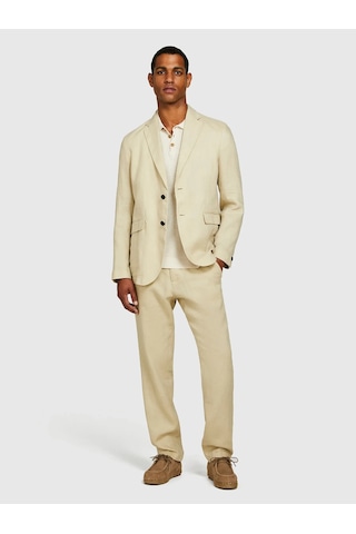 Sisley %100 Keten Astarsız Rahat Kalıp Ceket Erkek Bej Ceket - 325p2aghsw01q