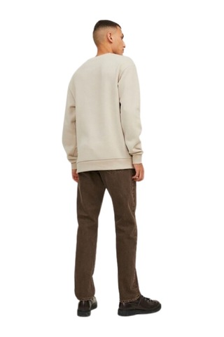 Jack & Jones 12249341 - Bisiklet Yaka Erkek Sweatshirt Bej