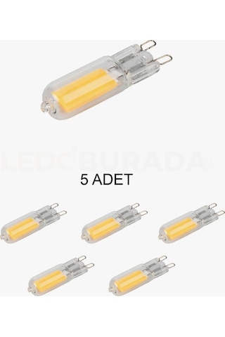 5 Adet Ct 4222 Led 7w 220v Kapsül Ampul 3200k Gün Işığı G9 Duy