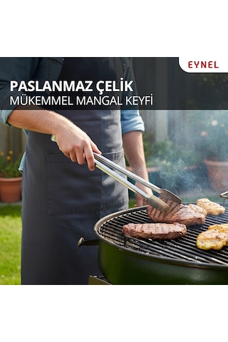 Klasik Metal Mangal Maşası 36 Cm-32 Cm-27 Cm Uzun-kısa Boy Çelik Yemek Barbekü Izgara Kömür Köz
