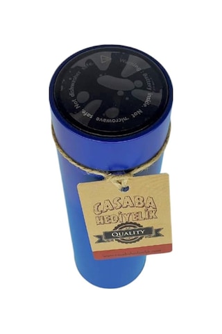 Kişiselleştirilebilir Dereceli Termos 05 Lt Mavi Renk Mavi