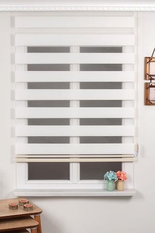 Networkavm Düz Beyaz Zebra Perde Beyaz