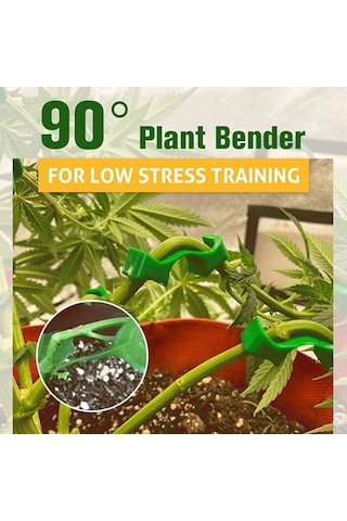Dianziye 100 Adet Plastik Bitki Dal Bükücü Seti - 90 Derece Bahçe Sabitleyici, 3.5x1 Cm Kırmızı, Tomat Orkide Şekillendirici
