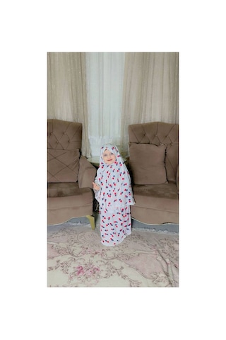 Aladaıyr 2 Adet Çocuk Namaz Elbise Pamuk Kumaş Çok Renkli046