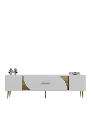 Dekop2ct Tv Sehpası Beyaz-altın