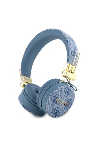 Kulak Üstü Bluetooth Kulaklık Guess Lisanslı Pu Deri Ayarlanabilir Tasarım Mavi