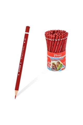 Mikro Kırmızı Jumbo Üçgen Ilk Kalemim Kırmızı Kalın Kurşun Kalem