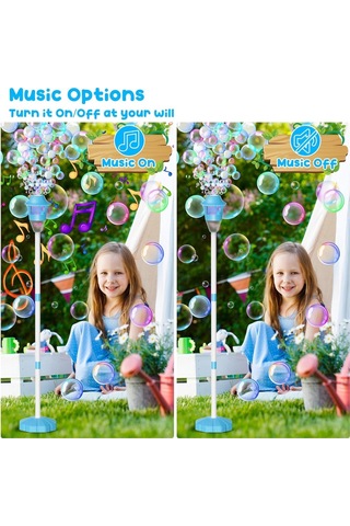Ranyeek Mavi Otomatik Kabarcık Makinesi: Usb Şarjlı, Müzik Ve Led Işıklı, Çocuklar İçin Dışarıda Kamp Ve Parti Stüdyosu Mavi