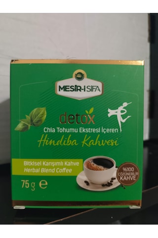 Mesirişifa Chia Tohumu Eki İçeren Hindiba Kahvesi Bitkisel Karışımlı Kahve 75gr Çözünebilir