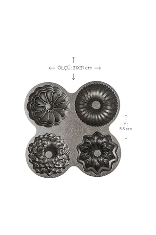 Emsan Griss One&Four Gri Kek Kalıbı