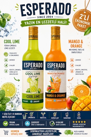Cool Lime - Mango&portakal Konsantre Şurup 1 5 2 Adet X 750 Ml