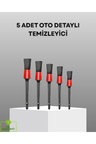 5 Parça Detay Temizlik Fırçası Seti Jant Motor Havalandırma İç Dış Temizlik
