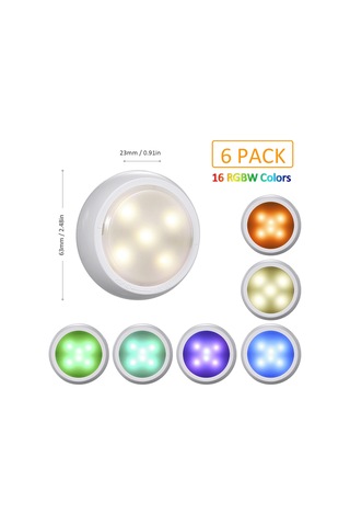 Tomshine Uzaktan Kumanda İle Kabine Işıkları Çok Renkli 6 Adet Çok Renkli