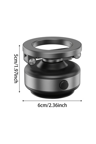 Motion003 Koyu Gri Manyetik Araba Tutucu 360 Derece Doner Gri Aluminyum Dayanikli İphone Uyumlu Androi