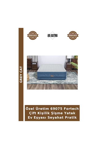 Özel Üretim 69075 Fortech Çift Kişilik Şişme Yatak Ev Eşyası Seyahat Pratik Diğer