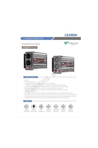 Lexron 2000 W 12V Modifiye Sinüs İnverter 2000 Watt 12 Volt-220V