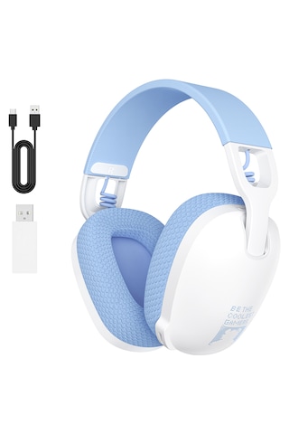 Onıkuma B2 White-blue Ps5 Uyumlu 3d Surround Kablosuz Gaming Kulaklık