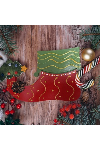 Elf Noel Ayakkabısı Şeklinde Sunumluk - Yılbaşı, Noel, Özel Etkin Diğer