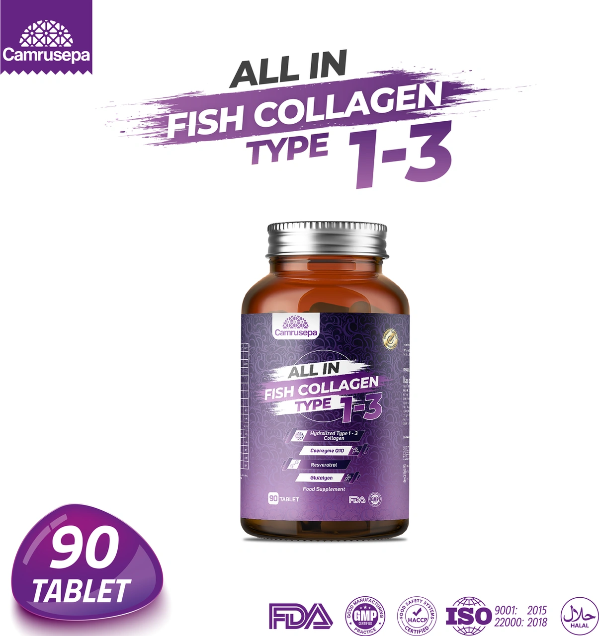 Camrusepa All In Tip 1-3 Hidrolize Balık Kolajeni 90 Tablet