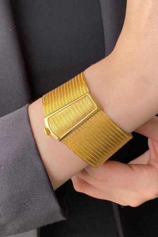 Zümrüt Sarraf 14 Ayar Altın Kadın Trabzon Hasır Bileklik Sarı Altın