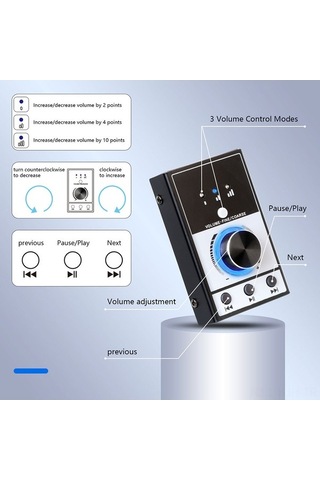 Fortunelane Usb Sesi Düzenleyici, Hızlı Sessiz Buton, Win/mac Uyumlu, Alüminyum, Usb 3.0