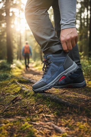 Enoch Erkek Kürklü Su Geçirmez Outdoor Trekking Ve Doğa Yürüyüş Botu Lacivert