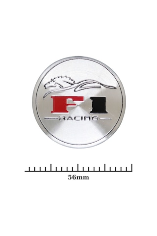 Jant Göbek Arma İthal Metal Sticker F1 Racing Dizayn