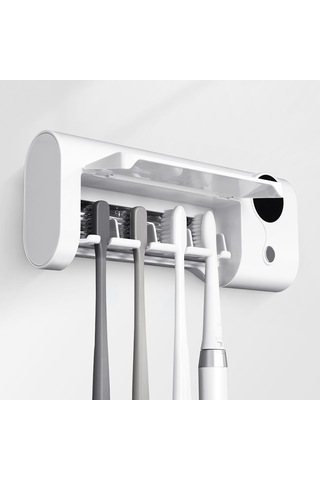 Geeksen Hıgold Şarj Edilebilir Diş Fırçası Dezenfektanı Deliksiz 4 Gözlü Banyo İçin 1500mah Sterilizasyon Beyaz