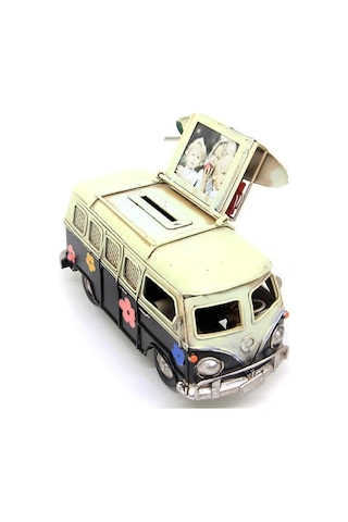 Dekoratif Metal Minibüs Çerçeveli Ve Kumbaralı 1210e-3394ss 1 Adet
