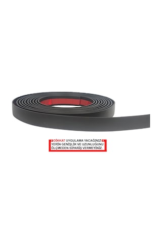 Mat Siyah Nikelaj 15mm Genişlik 3 Metre Uzunluk