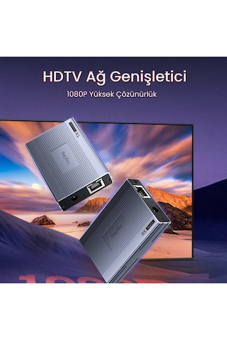 Veggieg 1080p Full Hd 60hz Hdmı Extender 60 Metre Cat5e/6 Klavye Mouse Hdmı Menzil Genişletici Uzatıcı
